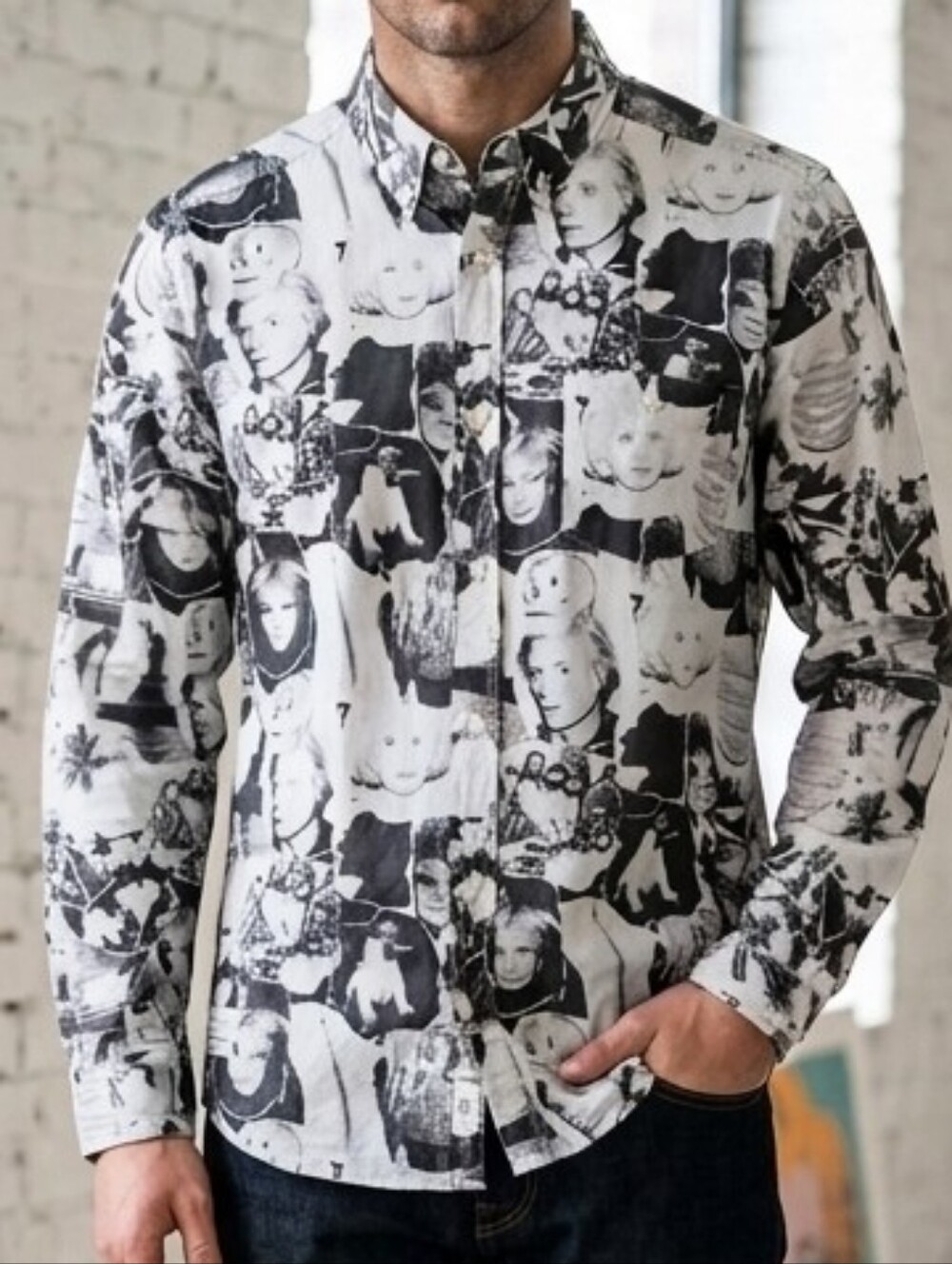 WeSC x ANDY WARHOL Conspiracy Limited Edition Photo-Collage Long Sleeve RARE